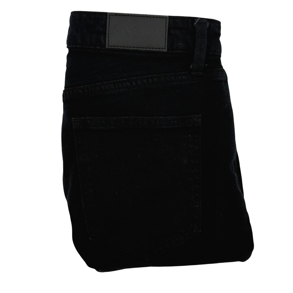 Pistola Womens Jeans Size 27 Black High Rise Crop Raw Hem Denim